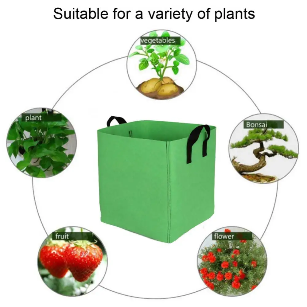 

Ведро для выращивания растений в саду, квадратная сумка из фетра для выращивания растений