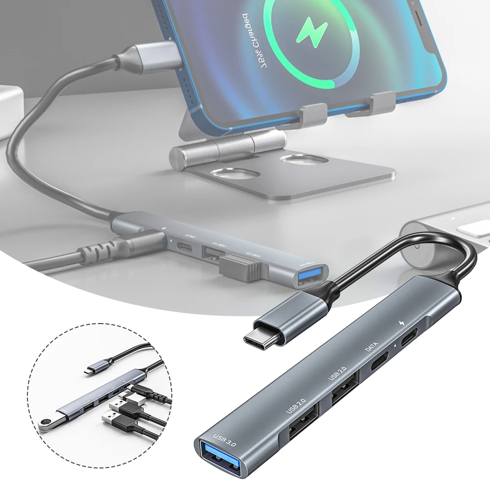 

USB-концентратор для ноутбука, 5 в 1, USB C