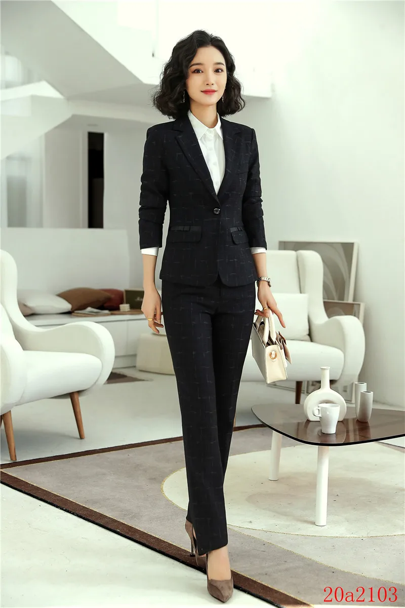 Женский деловой костюм темно-синий пиджак и брюки для офиса элегантный работы |