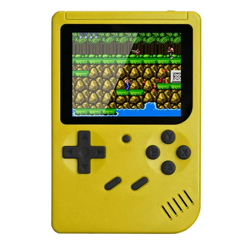 Yellow Мини портативная игровая консоль, портативная Ретро ностальгическая Классическая Мини-игровая консоль для Psp FC Duet, 500 игр для детей, подарки для мальчиков и девочек - Цвет: Yellow