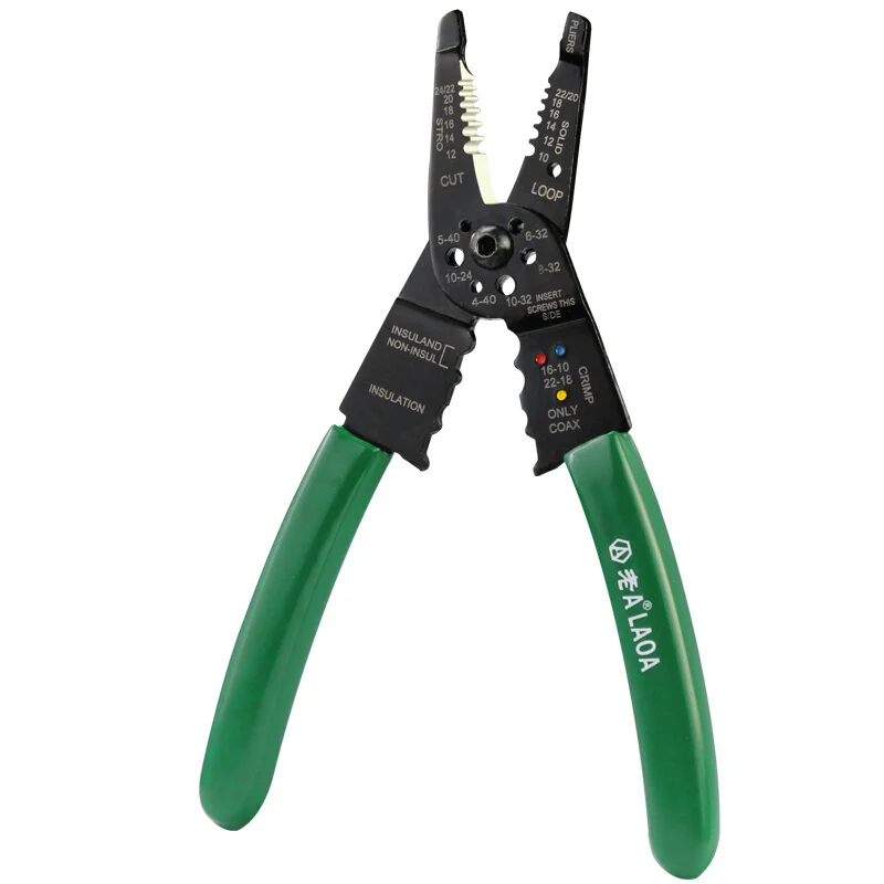 

LAOA 8 inch multi-function wire stripping pliers crimping pliers cold pressure pliers wire strippers electrical tools LA812528