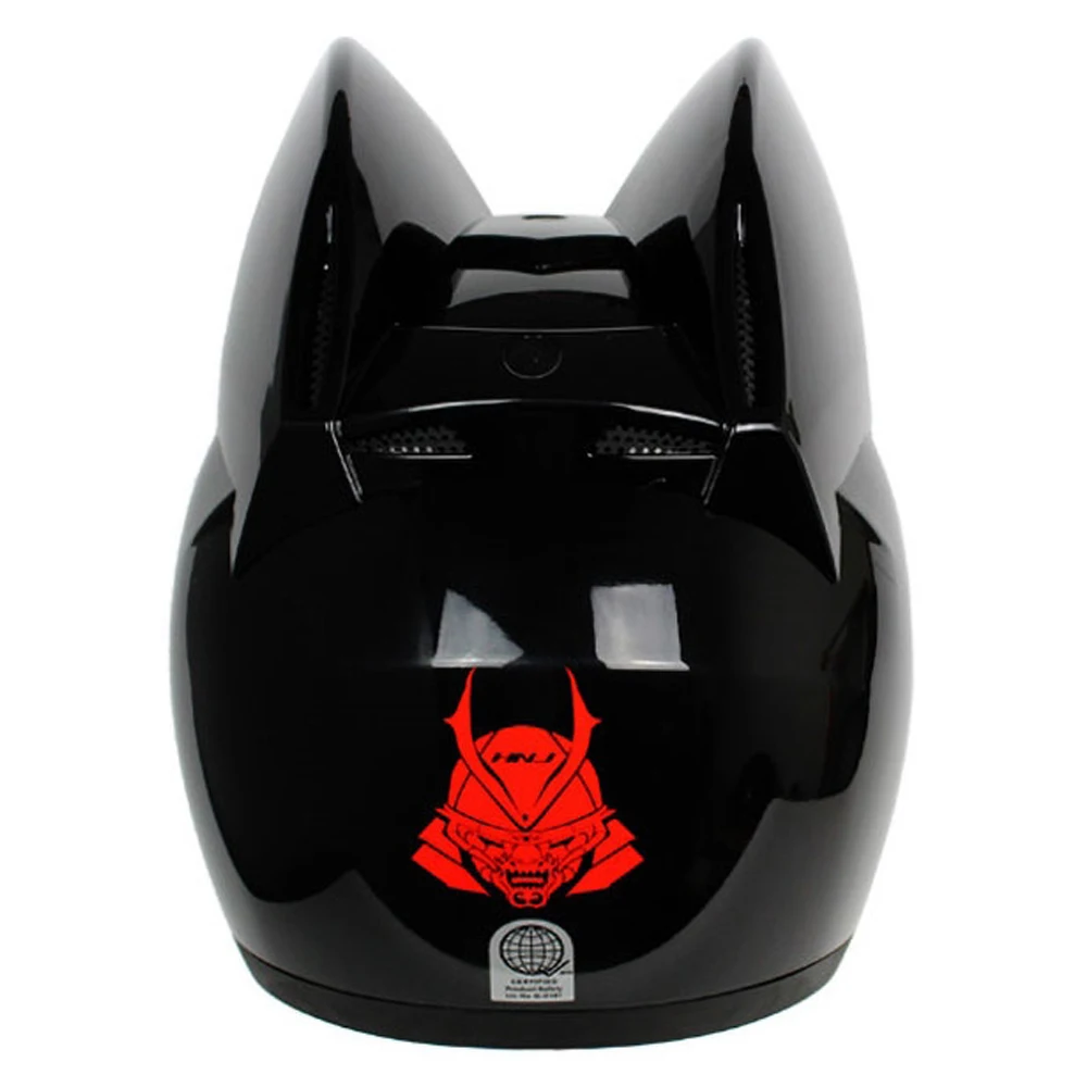 

Motorcycle Helmet Women Moto Ear Helmet Personality Full Face Motorbike Helmet Motocross Capacete Casque Moto Helmet Black