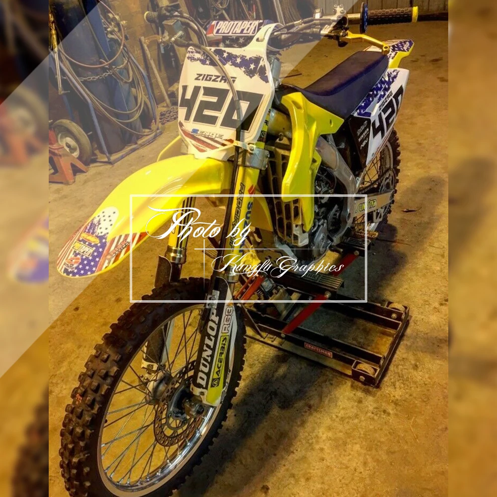 KUNGFU графика передняя вилка обертывания мотоцикл поворотный наклейки комплект