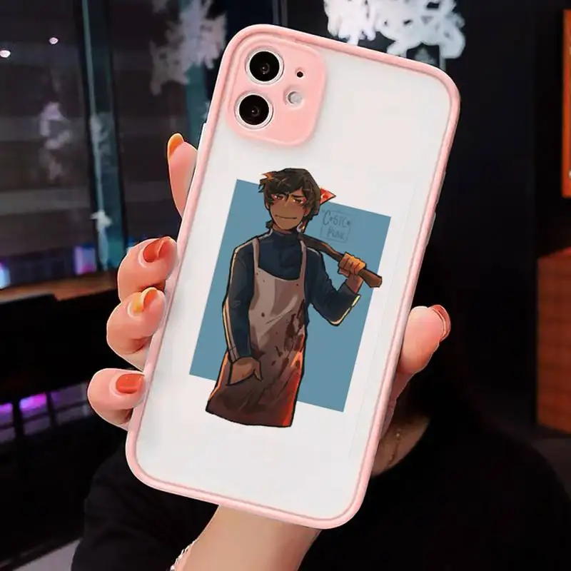 

quackity fanart cartoon image Phone Cases Matte transparent For Pink iPhone 12 Mini 11 Pro XR XS Max 7 8 Plus X Back Cover