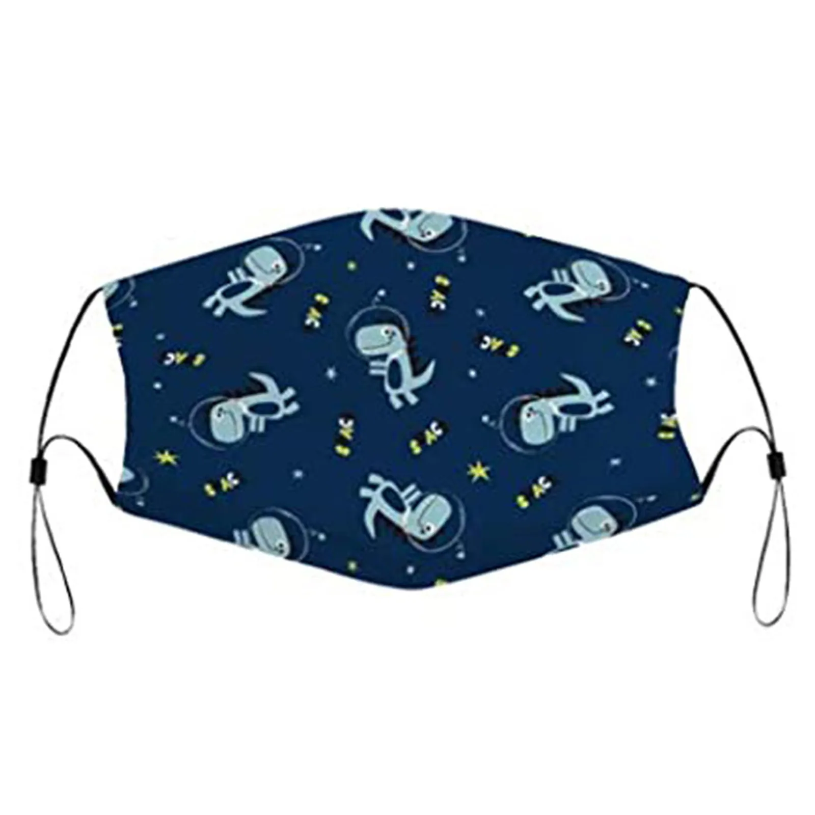 Маска-Динозавр Детская с мультяшным принтом многоразовая регулируемая