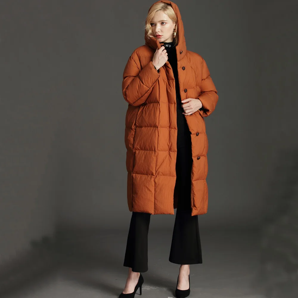 Пуховик женский 2019 новый стиль средней длины модное пальто большого размера