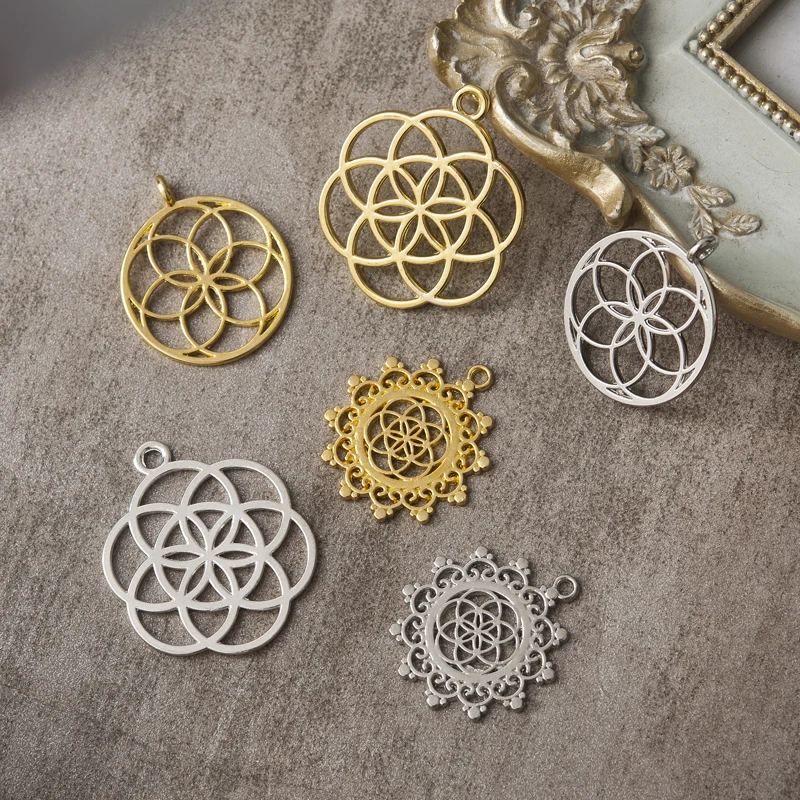 5 шт. подвески из цинкового сплава в богемном стиле|seed of life pendants|seed lifeflower pendant |