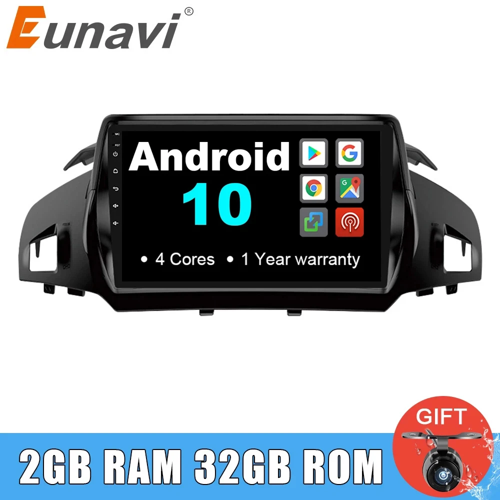 online Navegação Video Estereofônica Dos Multimédios Do Rádio Do Carro Do Andróide 10 Do Ruído De Eunavi 2 Para A Unidade Principal Rds Wifi De Ford Kuga 2013-2017 2din