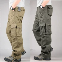 mens cargo pants cotton casual long trousers new 2021 plus multi pocket pantalon homme men fashion military tactical pants men