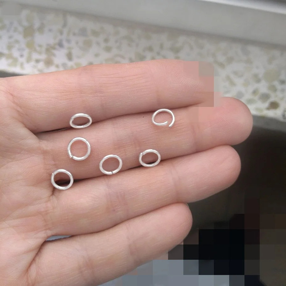

silver loops open jump ring wholesale lots bulk hand made parts iron 7x1mm handwork decoration jewelry findings diy 2000pcs/lot