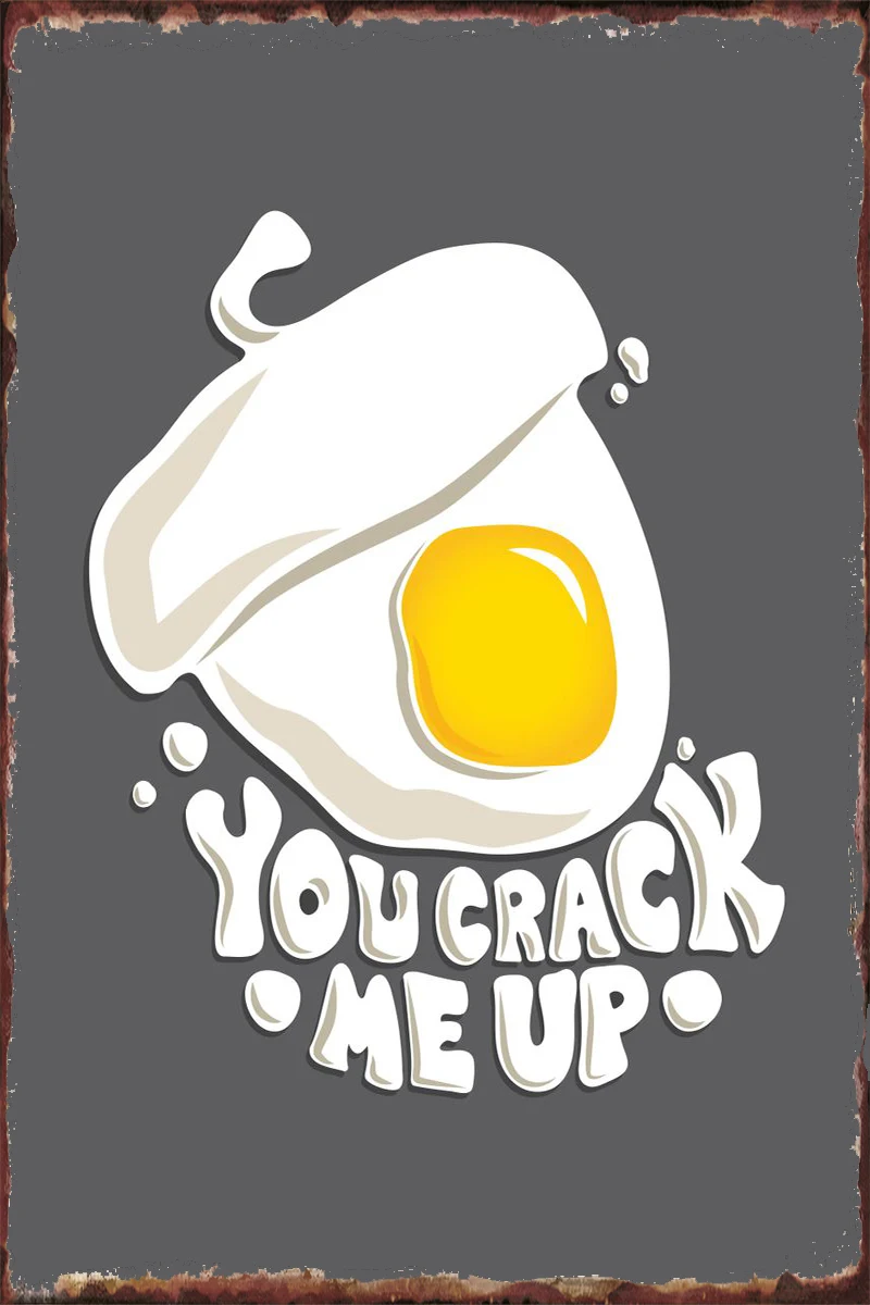 

Винтажная металлическая жестяная вывеска в стиле ретро с надписью You Crack Me, оловянные пластины, декор для стен, украшение комнаты для художес...