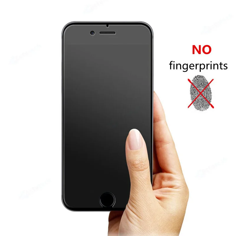 

No Fingerprint Glass Screen Protector For iphone 12 Pro 11 X XR XS Max 8 7 Plus 6 5 SE Frosted Glass Protective Film matte glass