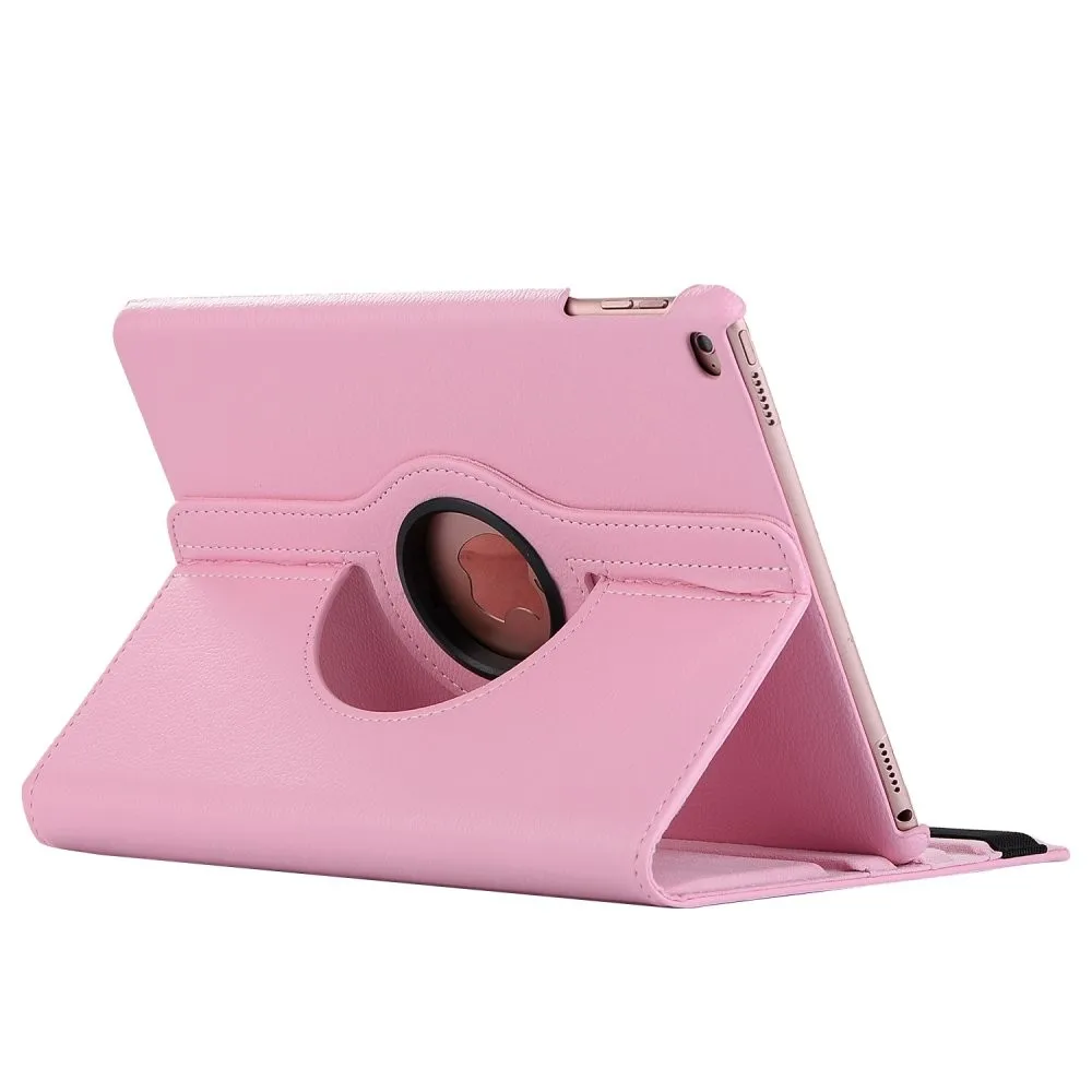 Чехол для iPad 9,7,,, Чехол для iPad Air 2, Air 1, чехол, 5, 6, 5, 6, 6 поколение, чехол, вращающийся на 360 градусов, кожаный смарт-чехол - Цвет: Pink