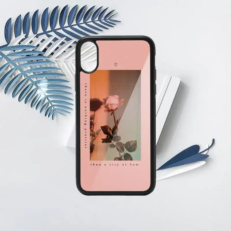 

Aesthetic song blue pink flowers Phone Case TPU For iPhone X XR XS 11 12 mini Pro MAX 6 6S 7 8 Plus SE 2020