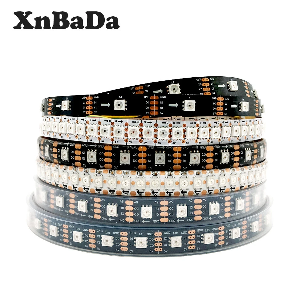 Пиксельная светодиодная смарт лента APA102 (аналогичная SK9822) 5 м IP30/IP65/IP67 5050 пикселей