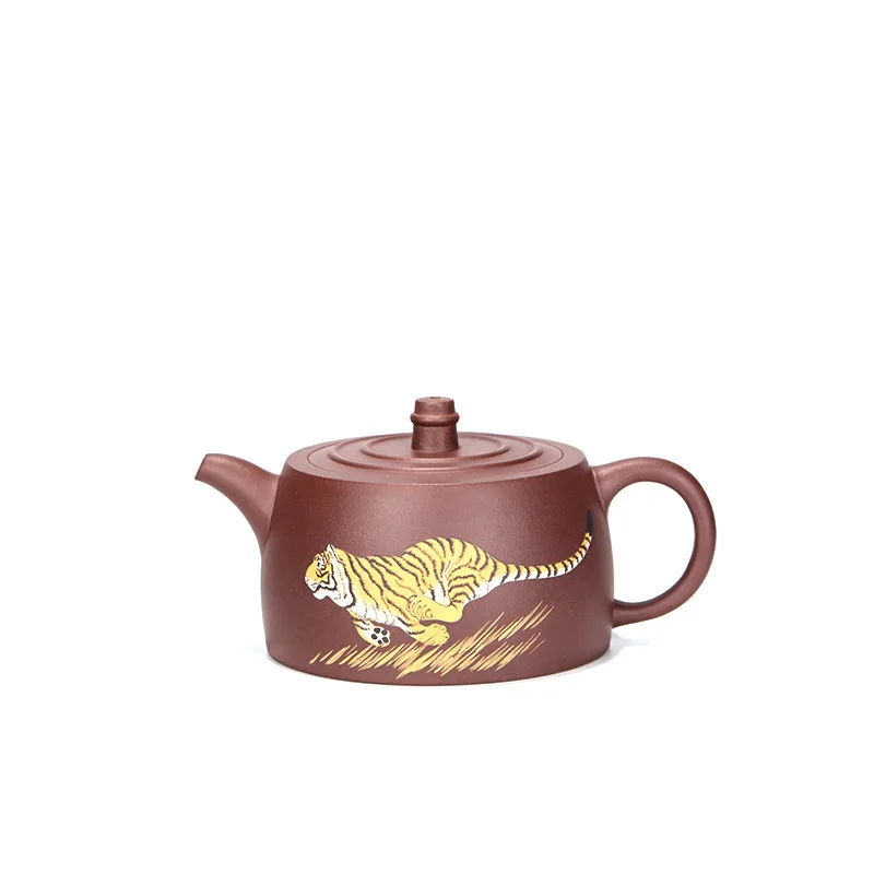 

Yixing Famous Dark-red Enameled Pottery Teapot Manual Raw Ore Purple Mud And Tiger Leap Well Kung Fu Tea Have Online Store
