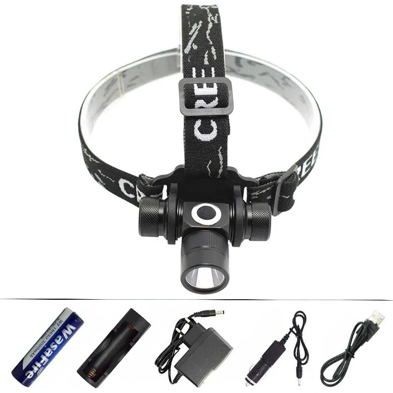 2000 люмен налобный светильник светодиодный шлем с лампой 2 режима фонарь + AC/Car/USB