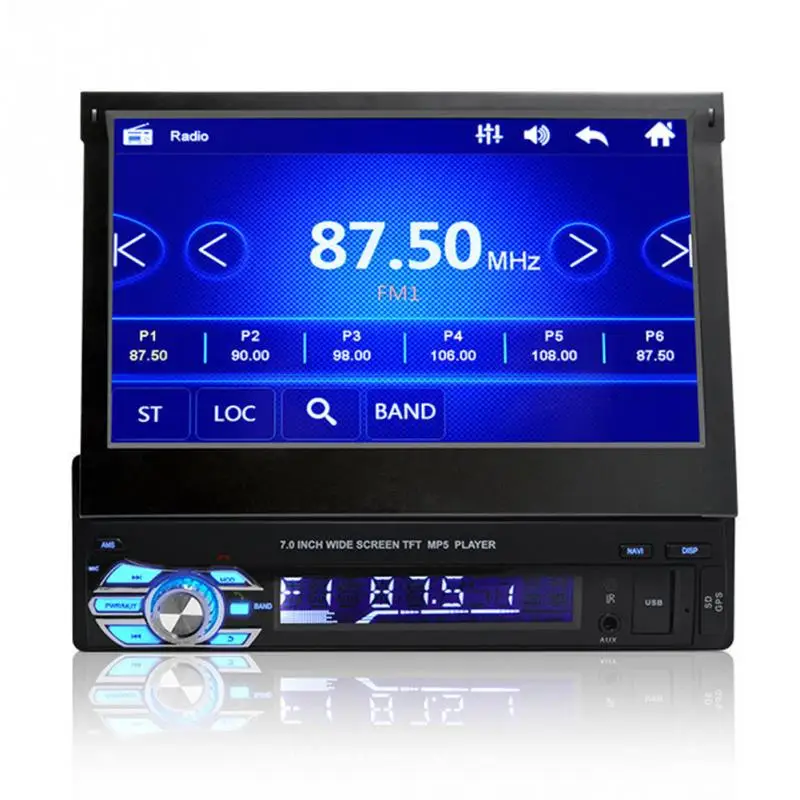 Bluetooth автомобильное радио GPS стерео 1 DIN 7 &quotскладной сенсорный экран Навигация FM