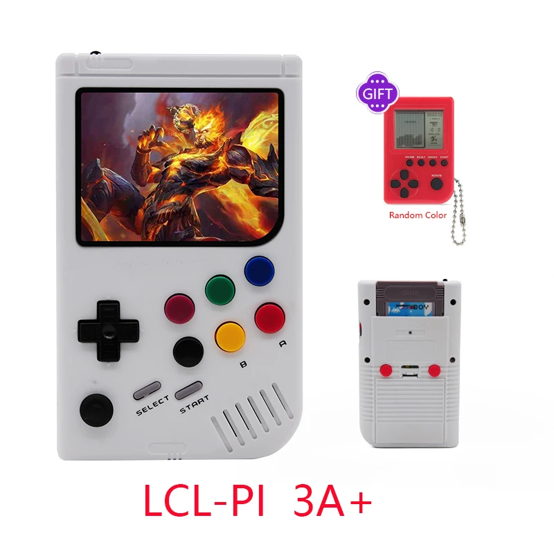White 3,5 дюймов LCL-Pi портативная аркадная Ретро игровая консоль для игровой консоли для мальчиков Raspberry Pi 3 A+ Игровые плееры встроенные 5000 игры - Цвет: White
