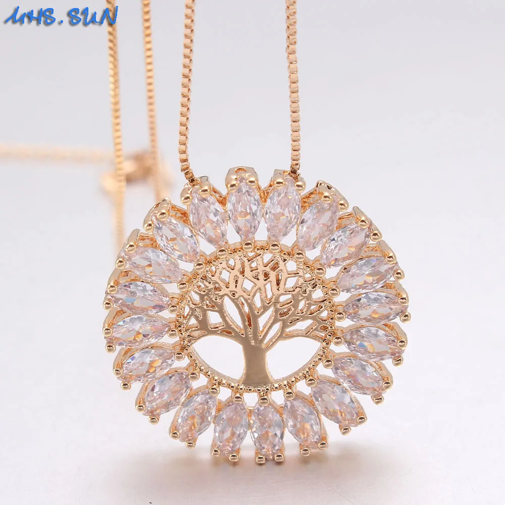 MHS.SUN винтажное дизайнерское ожерелье из искусственного циркония модное