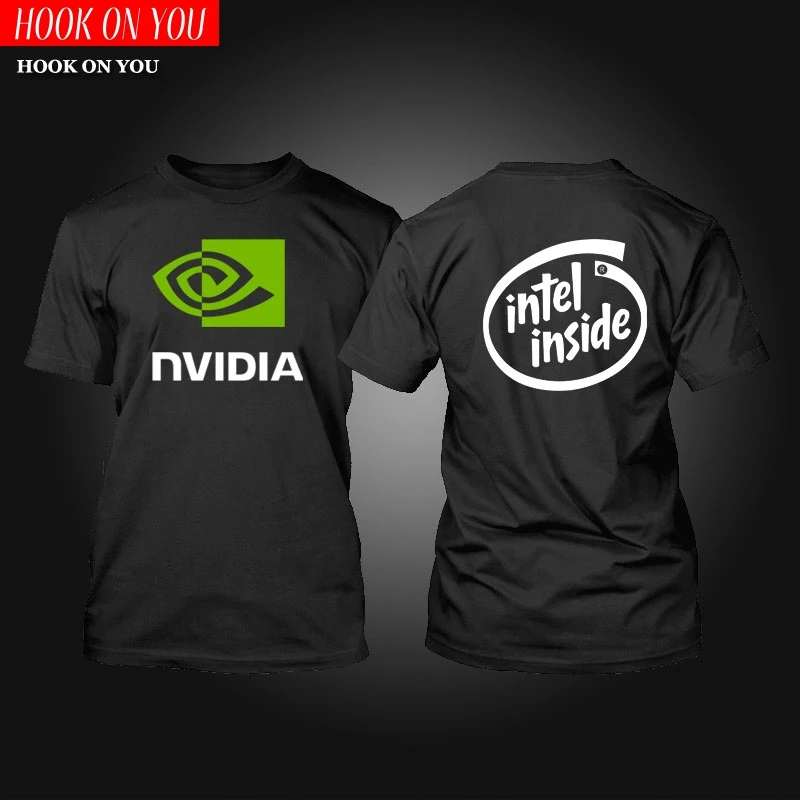 Мужская футболка Intel inside GEFORCE GTX intel Nvidia высококачественные мужские повседневные