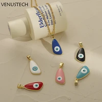 10pcs zinc alloy dripping oil geometric shape diy blue eye demon pendant for earrings necklace jewelry making accessories