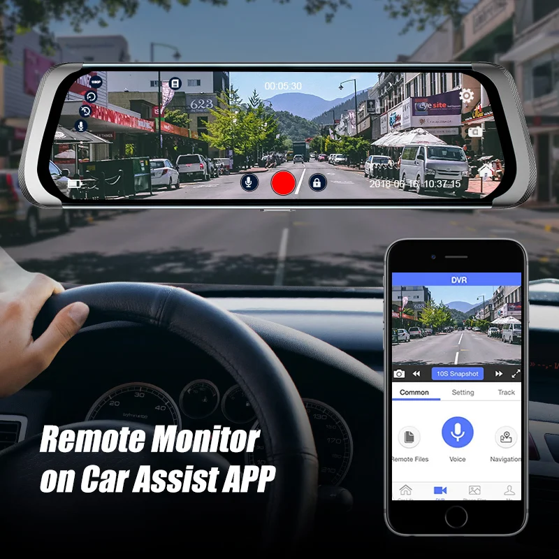

4G ADAS Car DVR Camera 10"Android Stream Media Rear View Mirror FHD 1080P WiFi GPS Dash Cam Registrar Video Recorder