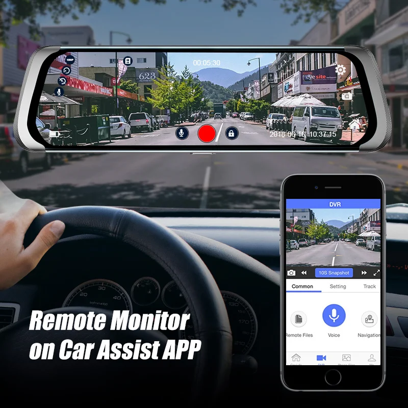 FHD 1080P Видеорегистраторы для автомобилей 4G ADAS Android 10 &quotIPS поток зеркало заднего