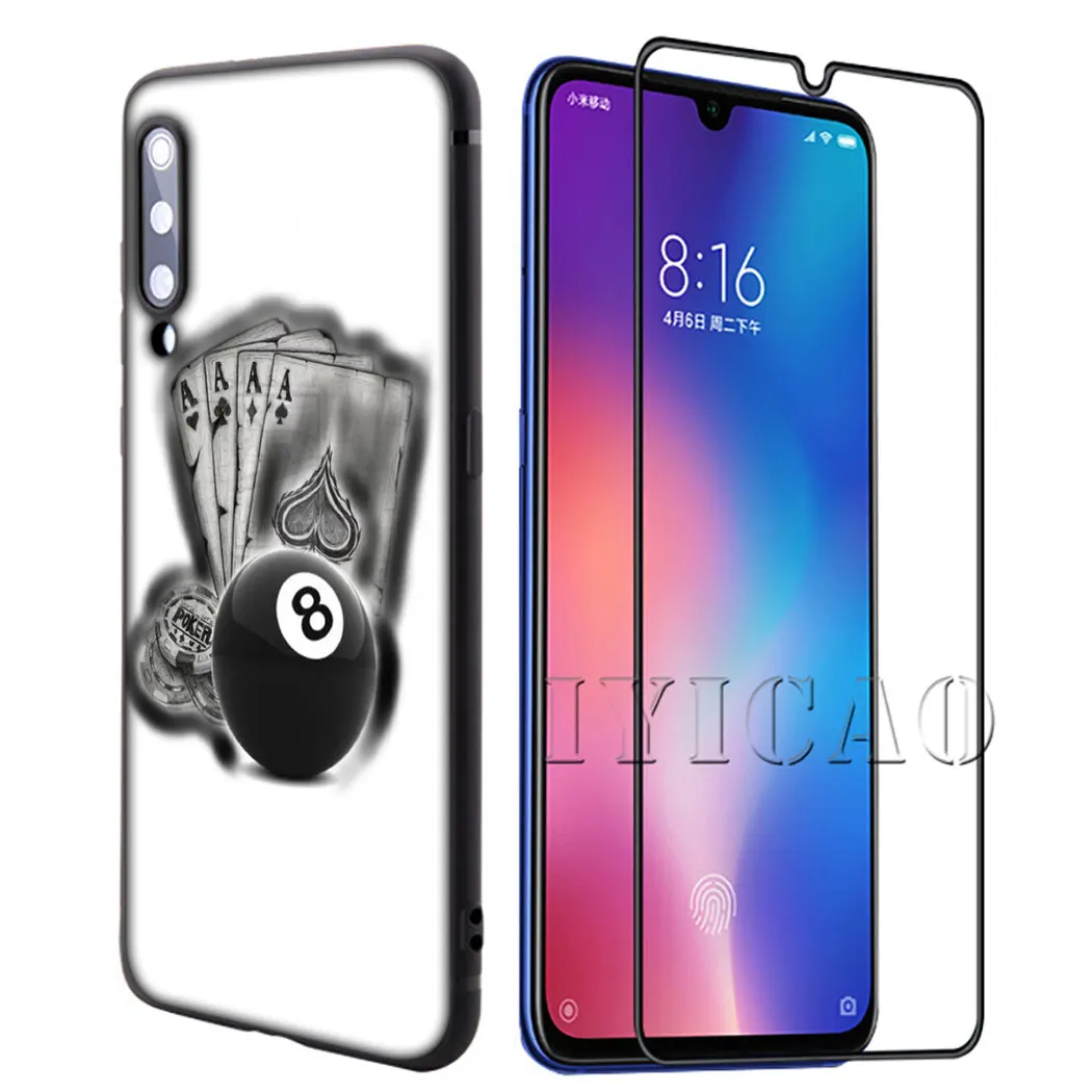 IYICAO покер мягкий чехол для мобильного телефона Xiaomi mi на возраст 6 8 9 A2 Lite A3 9T Pro A1 F1