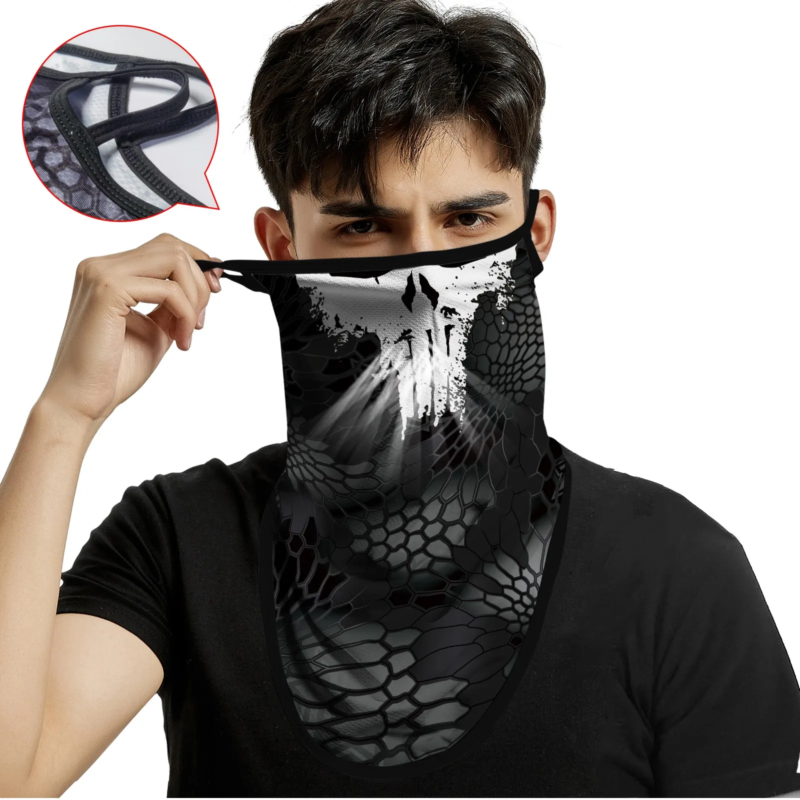 3D Каратель армейская повязка на голову спортивная Braga Cuello полумаска велосипедная