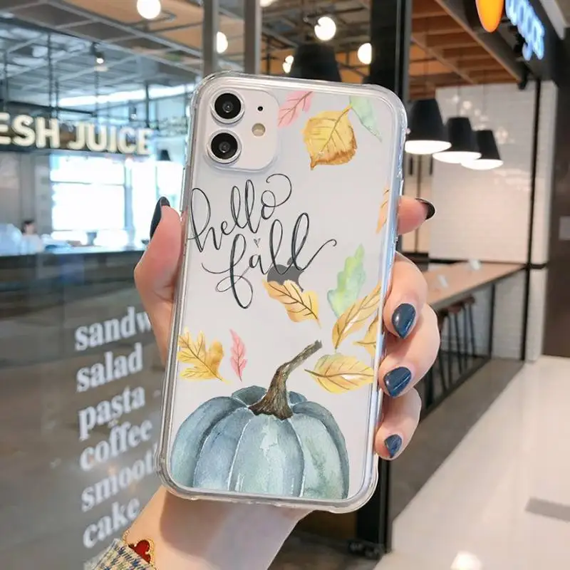 

Fall leaves inspiration Phone Case Transparent for iPhone 11 12 mini pro XS MAX 8 7 6 6S Plus X 5S SE 2020 XR