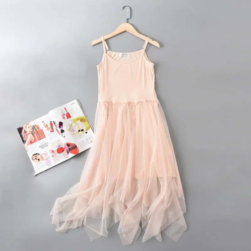

INS Irregular Net Yarn Summer Dress Women Sexy Sling/Vest Nightdress Sweet Modal Sleepwear Lady Nightgowns Loose Nightwear