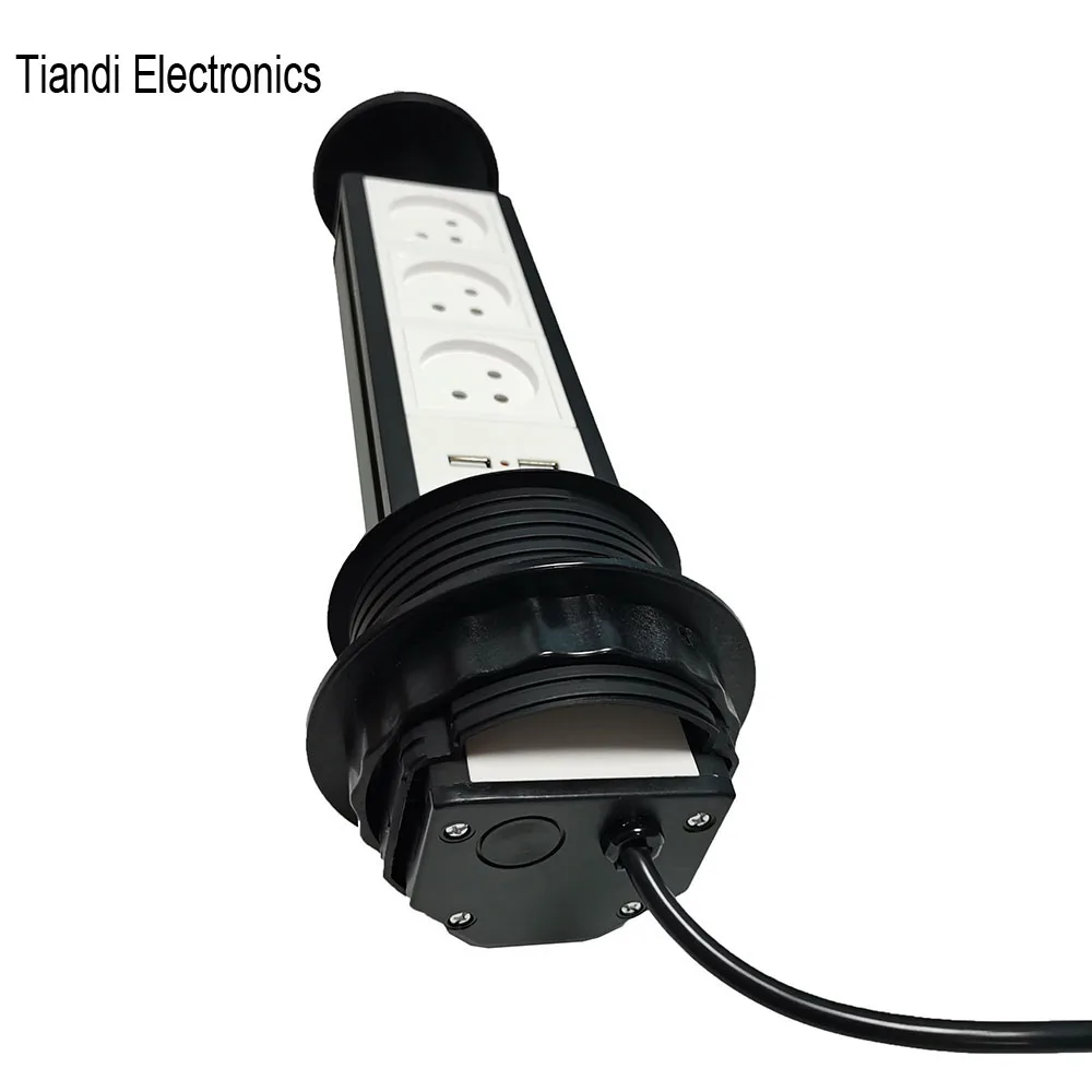 tower multifunction socket 3 digit israeli standard jack pull out outlet for kitchen office table and cabinet with usb charging free global shipping