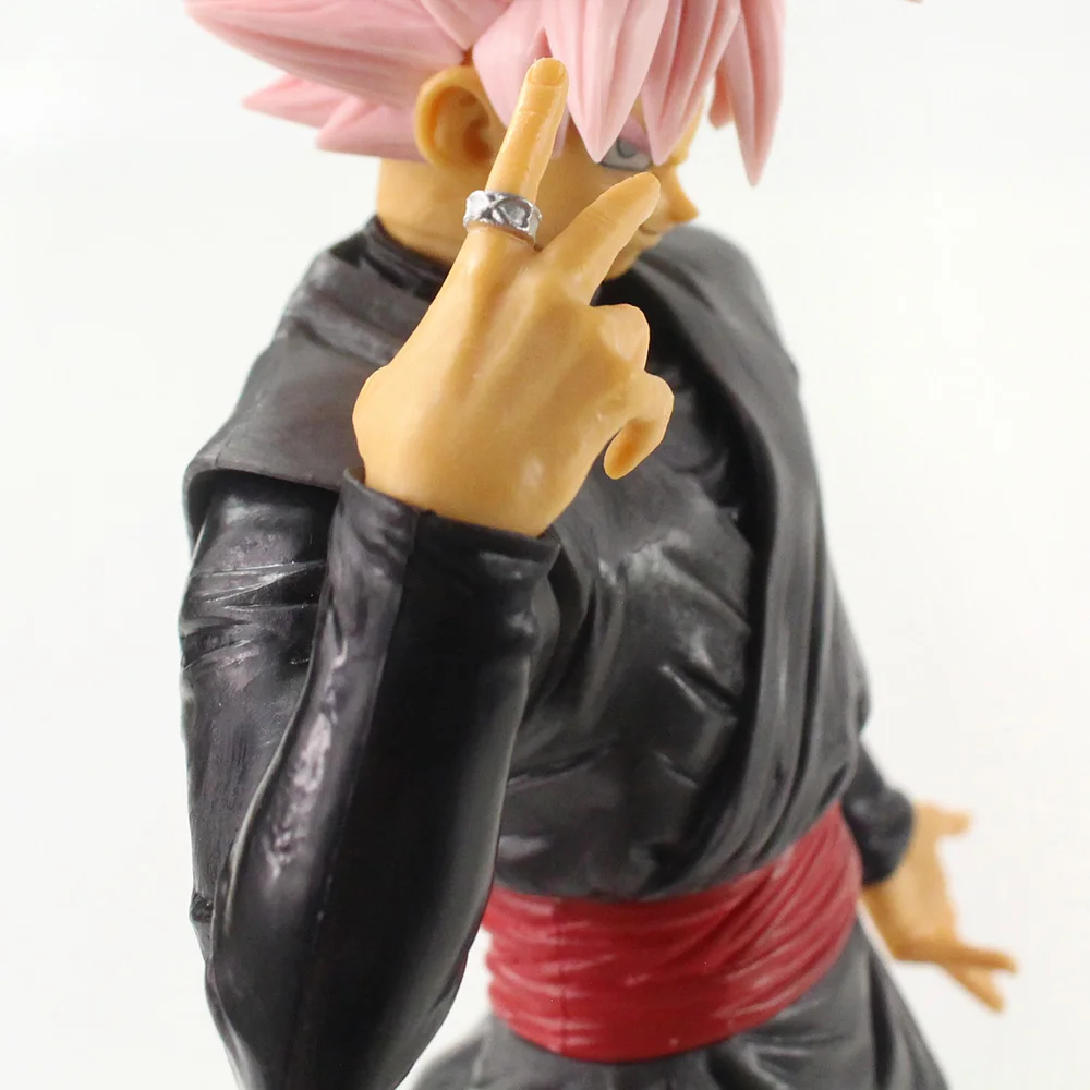32cm Anime Dragon Ball Goujita Figure Pink Goku Black ROS Blue Hair Super Saiyan Yellow Gift Boxed PVC Decoration Model For Boy images - 6