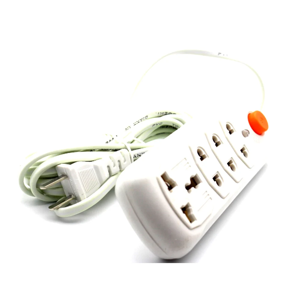 

Multifunction america 4 way power outlet Universal socket 250V 10A US extension drag strip with 3m wire line board smart plug