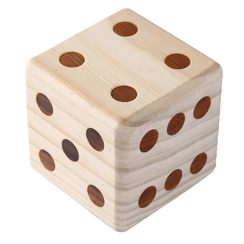 

Wood Dice D6 Sided Dice 9cm Digital Point Cubes Round Corner for Kid Toys Board Games Wooden