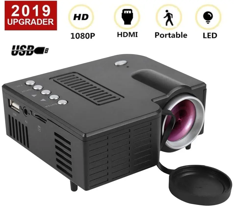 

Мини-проектор, LCD HD проектор, видео проектор, мультимедийный домашний кинотеатр, светодиодный проектор, портативный Supports1080P, видео VGA, USB, HDMI
