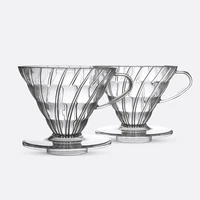 hand punch coffee funnel coffee dripper engine v60 style coffee drip filter cupresin coffee filter cup filter paper coffee tool