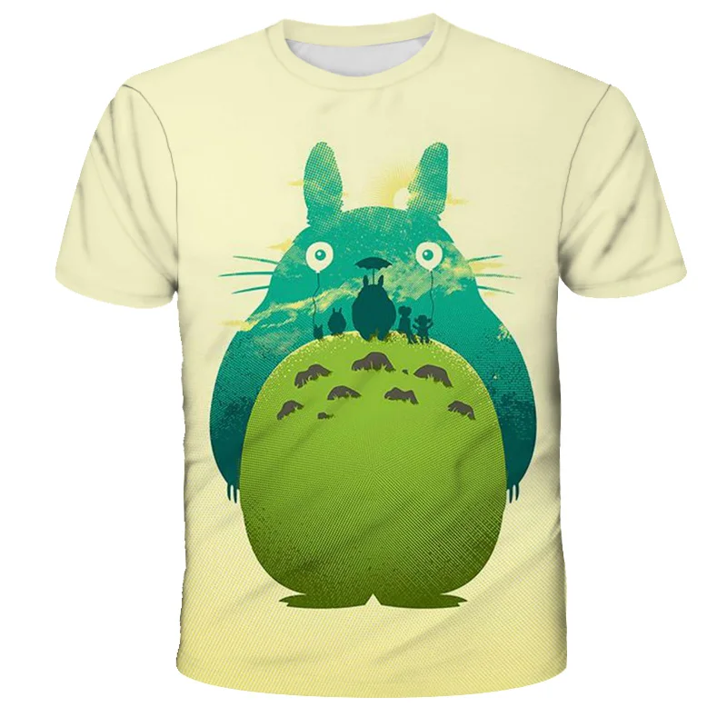 

Kawaii Totoro T Shirt Kids Studio Ghibli Miyazaki Hayao Summer Tshirt Cartoon T-shirt Cute Anime Top Tee 3D Boys Girls Clothes