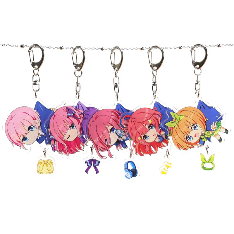 Акриловый брелок для ключей в стиле аниме Quintuplets Nakano Ichika Nino Miku Yotsuba Itsuki милый забавный мультфильм подвесные брелоки игрушка