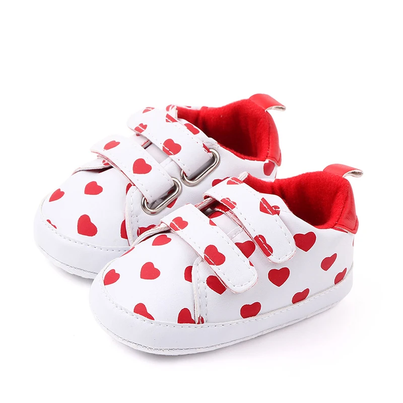 

Baby Boys Girls Breathable Anti-Slip Star Heart Print Sneakers Toddler Soft Soled Crib Shoe Casual Walking Shoes