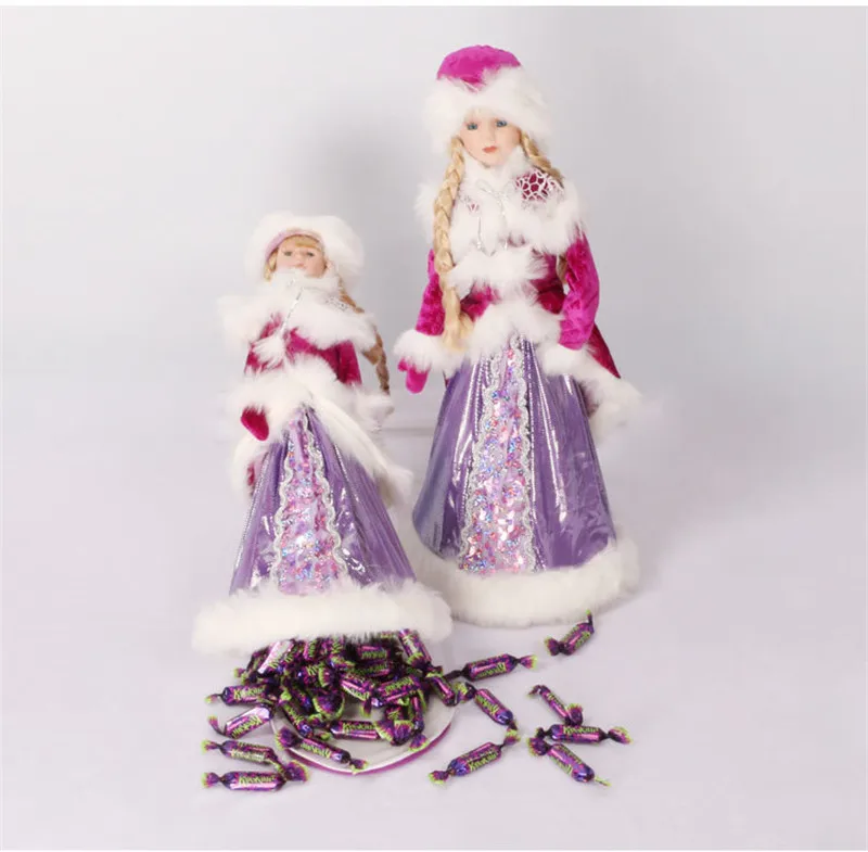 Коробка для конфет, Кукла Снегурочка, рождественские игрушки, Детский Костюм Снегурочки для детей, рождественские украшения для дома, новогодние украшения