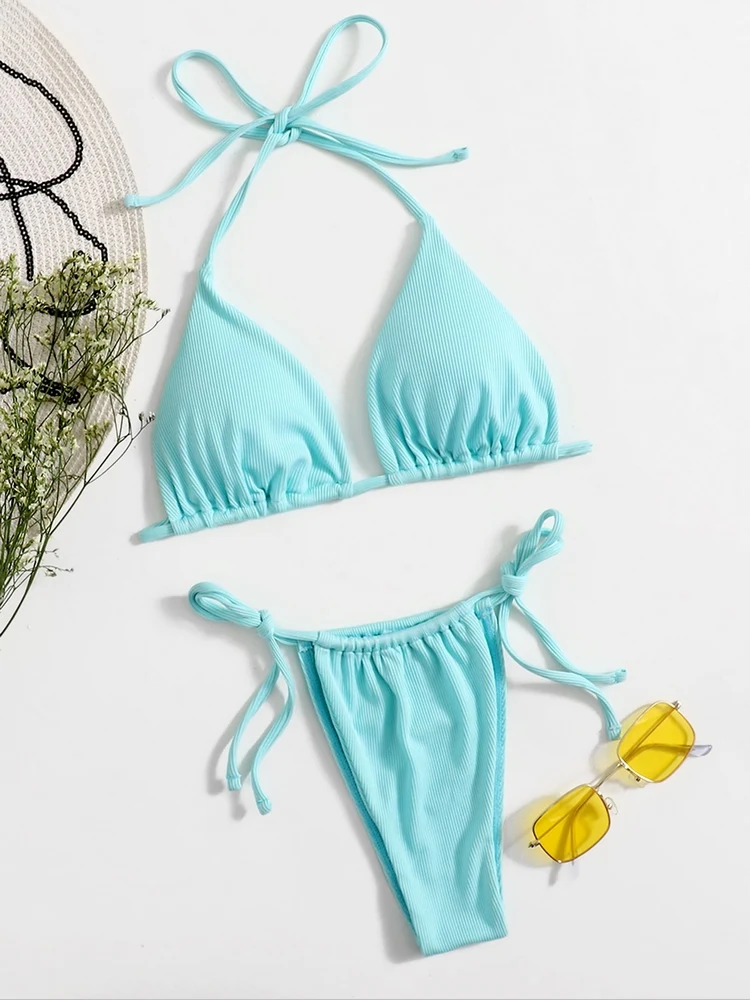 

2021 Bandage Micro Bikini Sets Summer Beachwear Women Swimsuit Bathing Suit Feminine Sexy Thongs Lingerie Set Brazilian Biquini