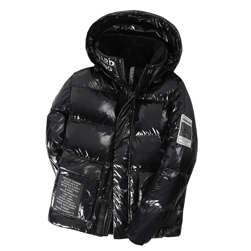 

Short Down Coat New Shiny Fashion Winter Women Plus size Loose Jacket Hooded Thick Cold-proof Outerwear Warm Women's Parkas Y545