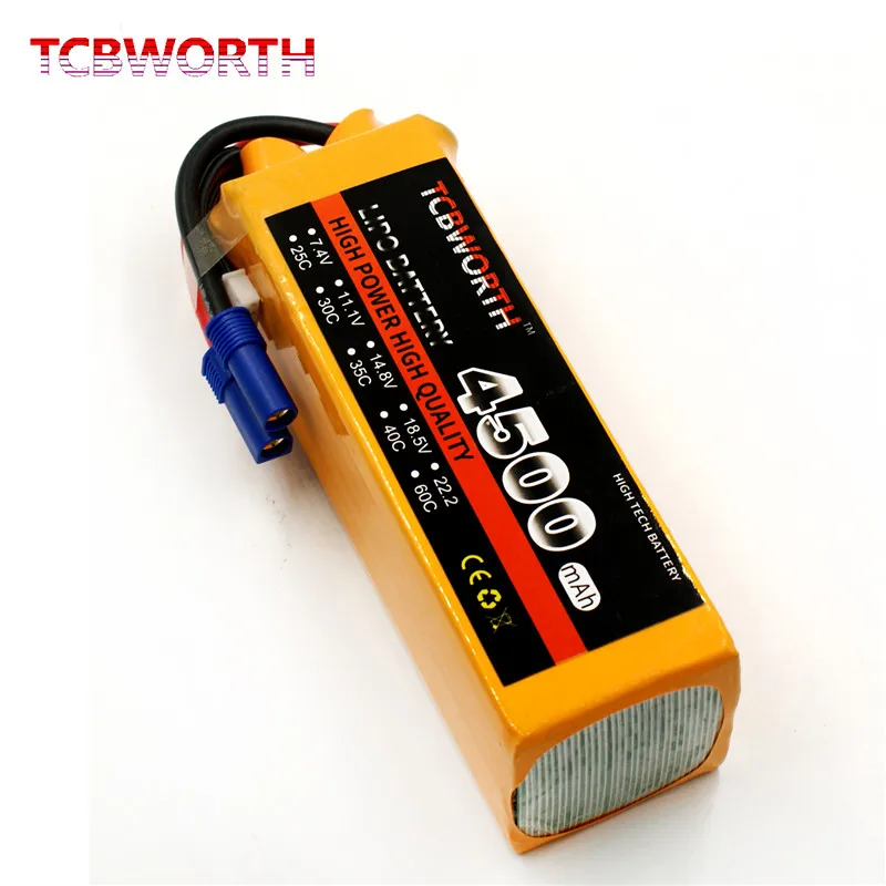 Reachargeable RC LiPo аккумулятор 4S 14,8 V 4500mAh 30C 60C для RC вертолета AKKU Drone Truck Батареи LiPo 4S