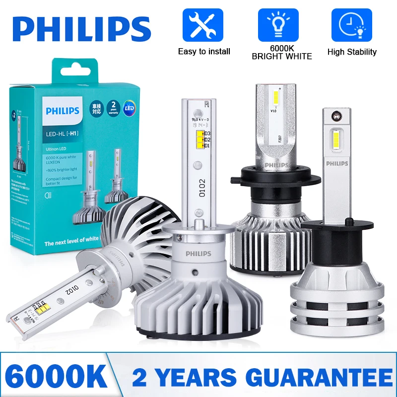 1 пара автомобильные светодиодсветодиодный лампы H4 H7 Philips G2 H11 H8 HB4 H1 HB3 9012 9005 9006