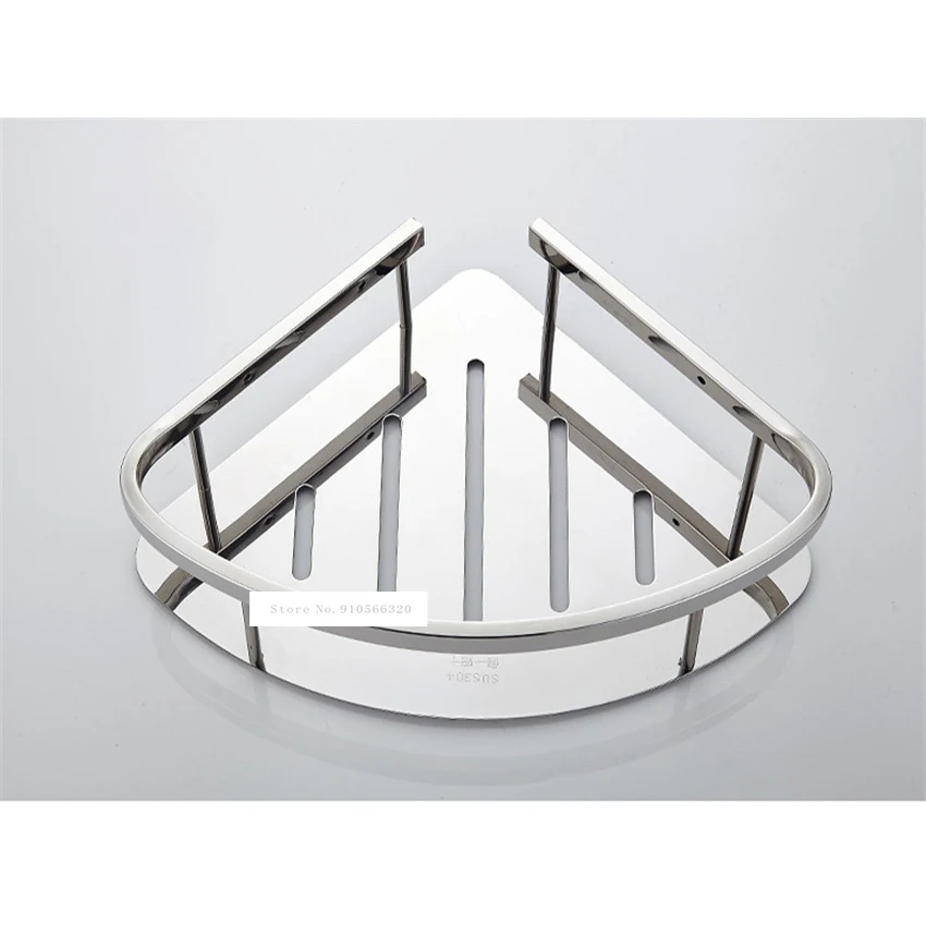 

G001-5 Bathroom Glass Shelf 304 Stainless Steel Bathroom Towel Rack Folding No Punching/Punching Polish Process Bathroom Pendant