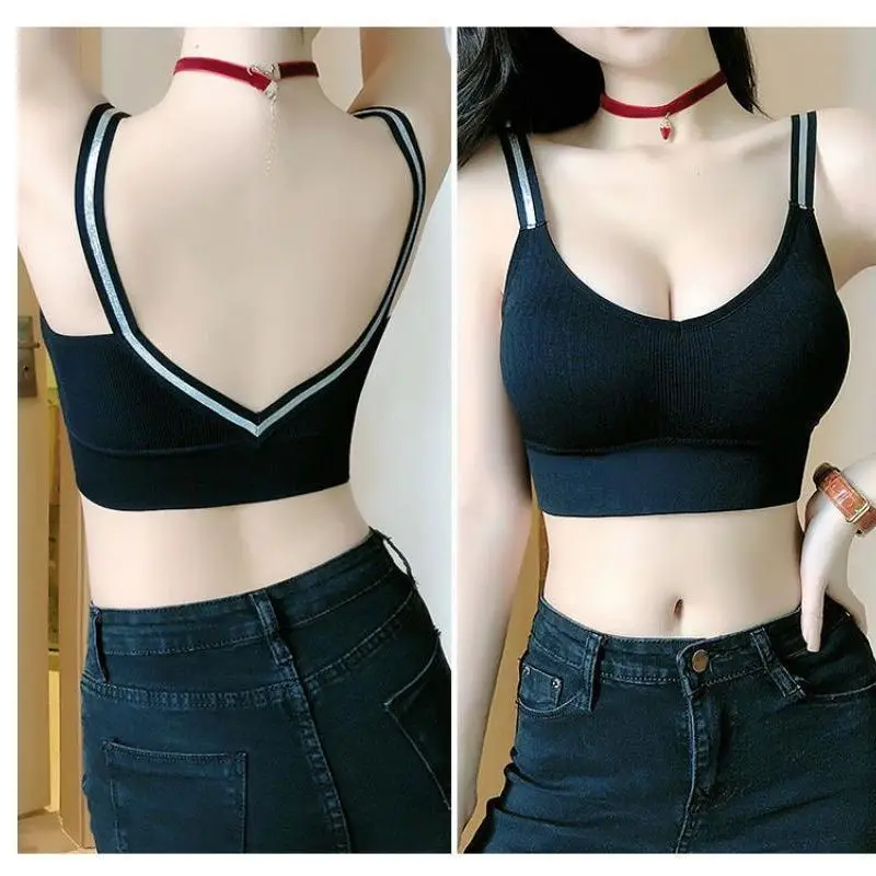 Спортивные топы-трубы женское сексуальное нижнее белье пуш-ап без рукавов