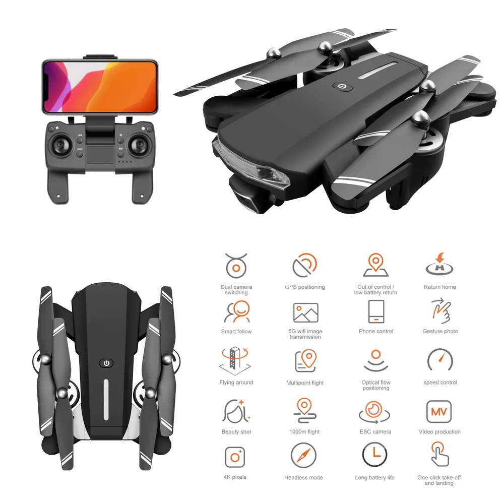 Новинка Дрон X7GW 4k Профессиональный GPS позиционирование 5G WIFI Lmage передача