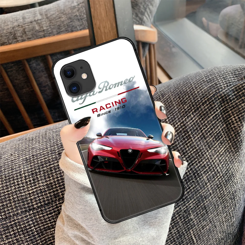 

Alfa Romeo Luxury Sport Car Phone Case Cover Hull For iphone 5 5s se 2020 6 6s 7 8 12 mini plus X XS XR 11 PRO MAX black